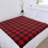 Throw Blanket for Couch Sofa Bed Buffalo Plaid Decor Red and Black Checkered Blanket Cozy Fuzzy Soft Lightweight 60X50 inch Warm Fleece Blanket for Al