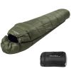 Mummy Sleeping Bag Camping Sleeping Bags for Adults Outdoor Soft Thick Water-Resistant Moisture-proof - Olive Green