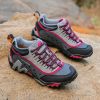 Outdoor Lover Trekking Shoes Men Waterproof Hiking Shoes Mountain Boots Genuine Leather Woodland Hunting Tactical Shoes - Grey rose red - 41