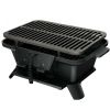 Heavy Duty Cast Iron Tabletop BBQ Grill Stove for Camping Picnic - black