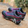 Outdoor Lover Trekking Shoes Men Waterproof Hiking Shoes Mountain Boots Genuine Leather Woodland Hunting Tactical Shoes - Dark blue rose red - 42