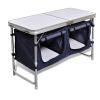 Foldable Camping Cupboard with Aluminum Frame - Silver