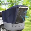 140*180*167cm Silver Tape Hardcore SUV Rear Tent Camping Tent Navy Blue Dark Gray - as picture