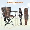 360¬∞ Swivel Hunting Chair Portable Foldable Hunting Chair with Mesh Cup Holder and Storage Pockets - Camouflage