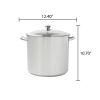 Stainless Steel 20-Quart Stock Pot with Glass Lid - 20qt